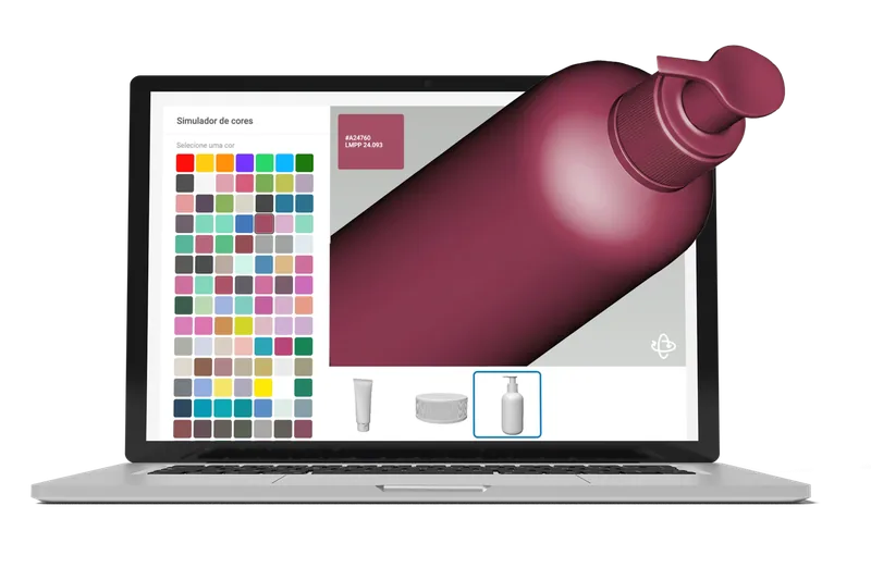 Notebook exibindo o simulador de cores